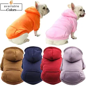 Cozy Winter Hooded Dog Sweatshirt Warm Fleece Puppy Jacket for Small to Medium Breeds Soft Fleece Material Hoodie Design with Trendy Pocket for Treats