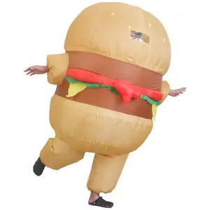 Inflatable Hamburg Costume For Adults Hamburger Food Costume