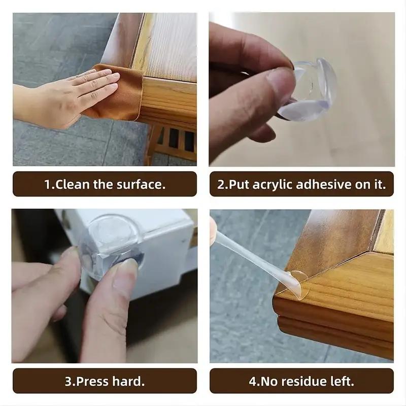 20PCS Soft Modern Self-Adhesive Furniture Edge Guards, Baby Proof Cushions for Coffee Tables, Desks, Dining Tables, Cabinets