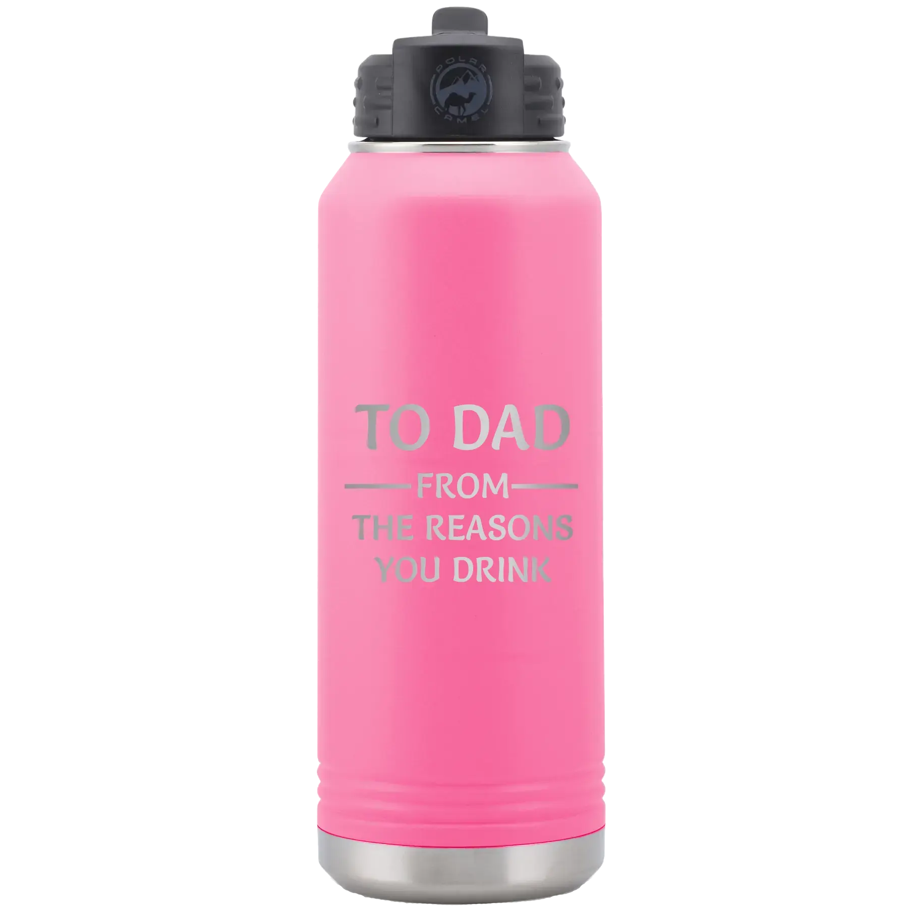 Personalized Reasons You Drink 32 oz Water Bottle - Pink