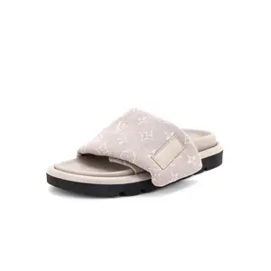Pre-owned Louis Vuitton Women's Pool Pillow Comfort Mule Sandals Monogram Denim by Rebag
