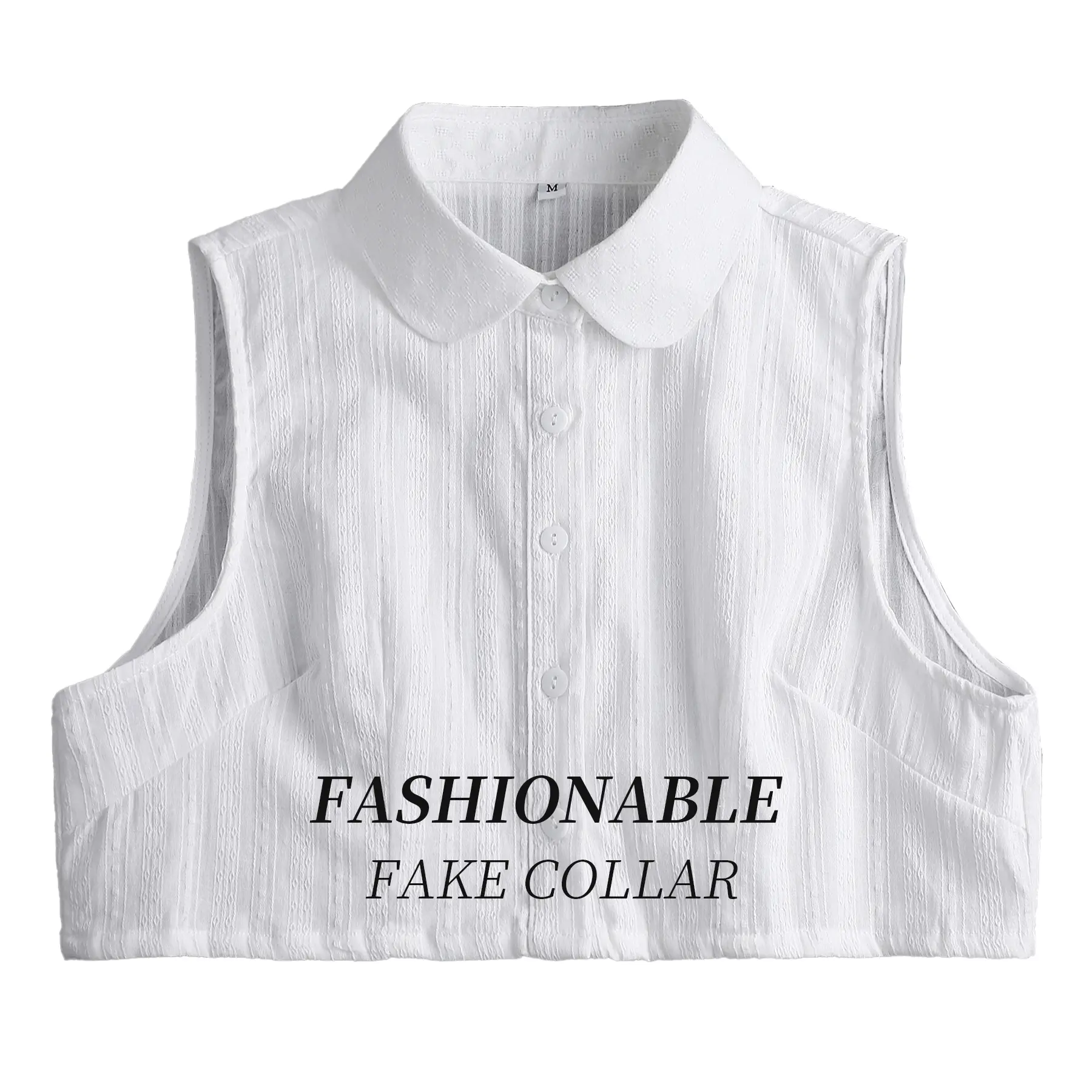 Ladies' decorative fakes collar with a pure cotton round collar is available in various size specifications, including M, L, XL and 2XL. It can be paired with all kinds of coats and is suitable for wearing on various daily occasions. Ladies' decorative fakes collar with a pure cotton round collar is available in various size specifications, including M, L, XL and 2XL. It can be paired with all kinds of coats and is suitable for wearing on various daily occasions.