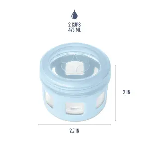 6pk Glass Condiment Food Storage Containers