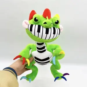 33cm/12.99in Pianosaurus Plush Anime Nightmare Critters Yarnaby Plushie Soft Doey Stuffed Green Dinosaur Pillow Doll Custom Toy Gift