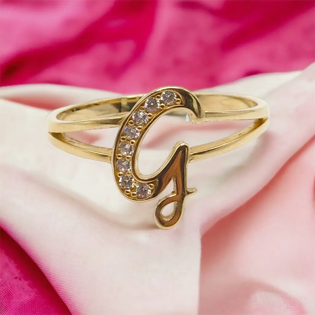 Personalized Ring With Initial G, Unisex, High-Quality Materials, Stylish and Versatile