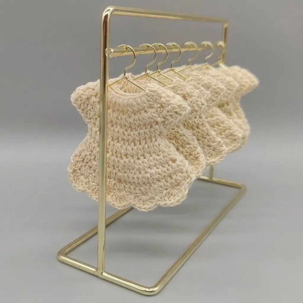 Little Cream Dress Baby Shower Favors - Quinceañera keepsakes - Set of 6 - Hangers & Rack Option 