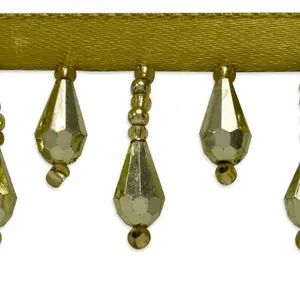Crystal Beaded 1.5" Fringe Trim