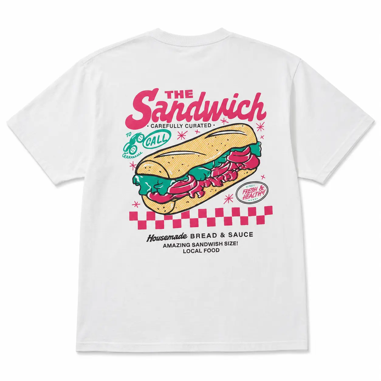 The Sandwich Graphic Tee, Retro Deli Sub Sandwich T-Shirt, Housemade Bread & Sauce Foodie Apparel, Cute Fast Food Humor Graphic Top, Unisex Oversized Short Sleeve Casual Tee, Quirky Gift Idea  2535