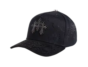 BIGG BOSS TRES CRUCES BLACK SNAPBACK HAT BB3CRUZRAYO BKOUT