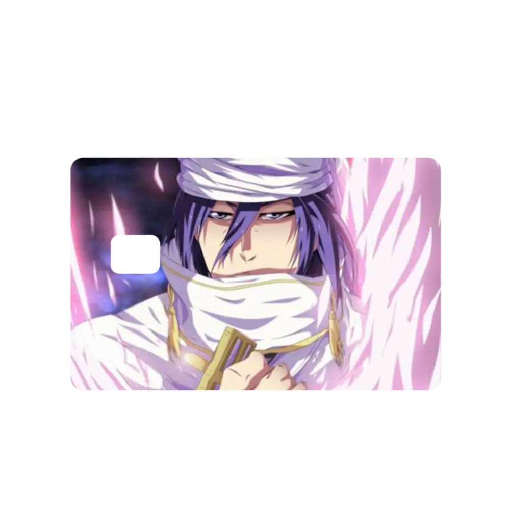 Bleach Anime Bankai Byakuya Kuchiki TYBW Credit Debit EBT Chip Card Vinyl High Gloss Cover Sticker Decorative Waterproof Stain Resistant