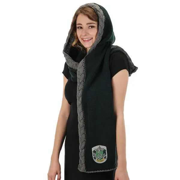 Knit Warm Slytherin Hood Knit Warm Slytherin Hood