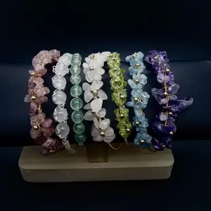 [Live-streaming exclusive sale]Fashionable Green Strawberry,Strawberry Quartz,Amethyst,Aquamarine,Peridot,Rose Quartz Crystal Bracelet