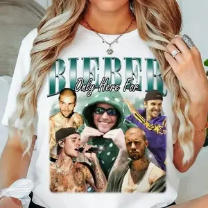 Only Here For Bieber Vintage Shirt, Swag Shirt, Summer Concert Bootleg Tee, Gift For Belieber OWZ