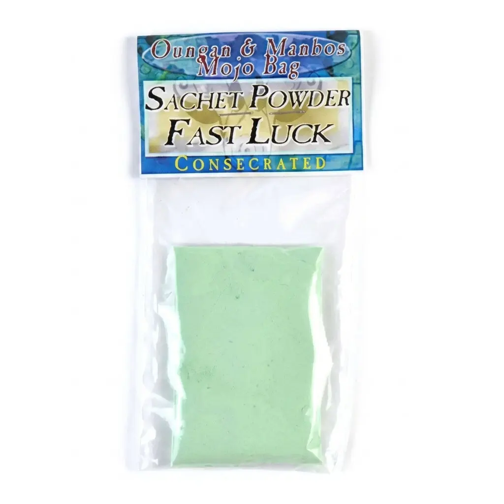 .5oz Fast Luck Sachet Powder Consecrated — Hoodoo Quick Luck Ritual Powder