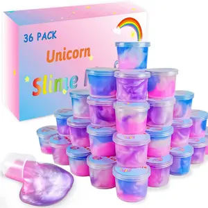Summer Spring Gift 36 Packs Unicorn Slime Kit, Unicorn Party Favors for Kids, Pretty Stretchy & Non-Sticky Galaxy Slime Pack, Slime Party Favors for Girls & Boys Goodie Bag Stuffers