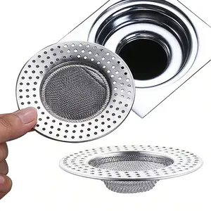 Stainless Steel Drain Cover, 1 Count Hair Catcher, Bathtub Shower Drain Filter, Bathroom & Kitchen Essential, Bathroom Tools, Bathroom Sink Stopper