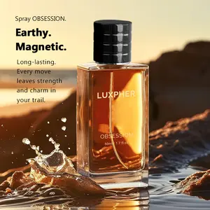 LUXPHER OBSESSION Men’s Cologne | Long-Lasting Woody Amber Perfume, 50ml Eau de Toilette for Confident Men