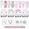 Makartt Valentine's Day Solid Builder Gel Trial Kit - Nail Extension, UV Glue, Rhinestone Gel, 3D Sculpture, with Silicone Molds and Sculpting Brush Nail Art Nail Care