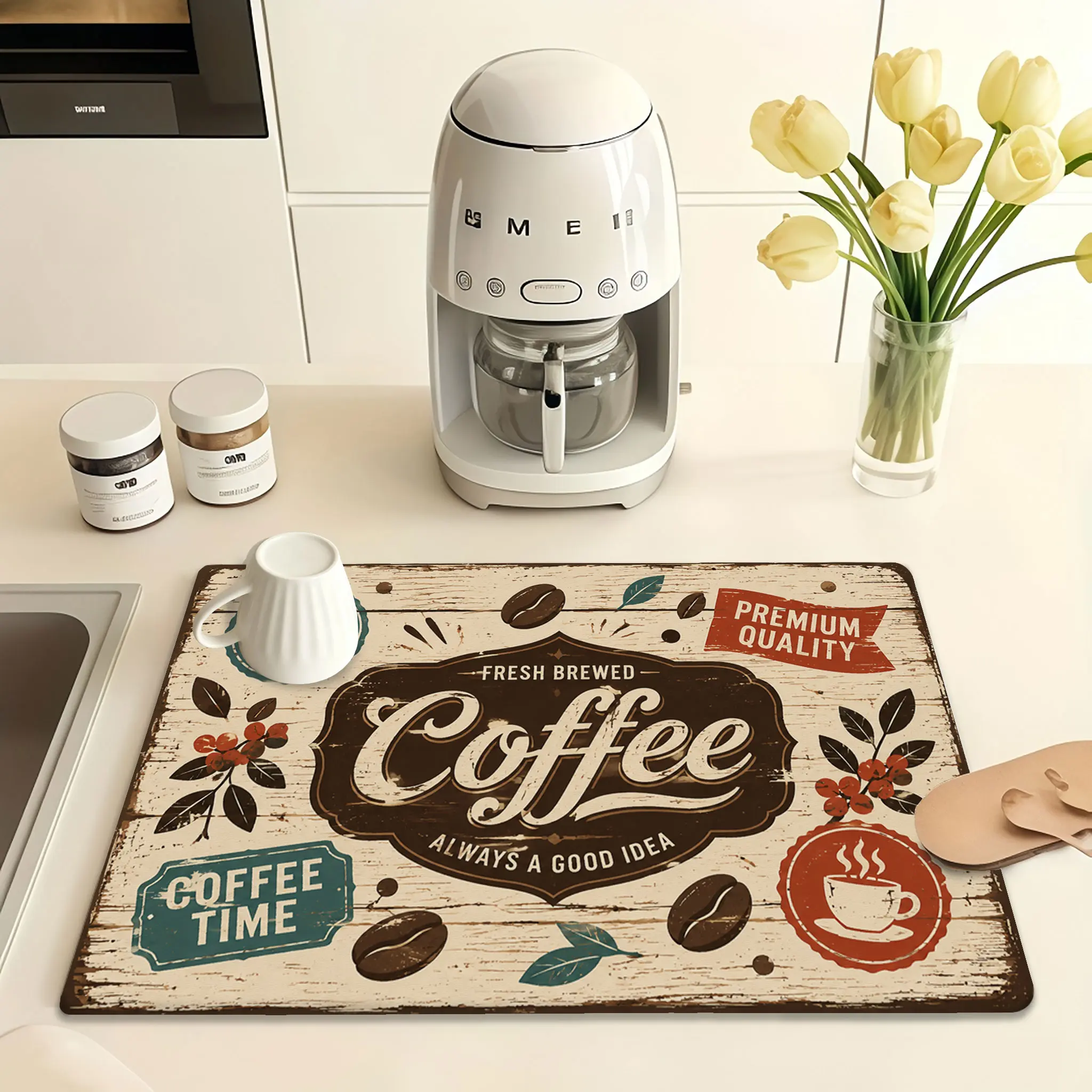 PVC Instant Wipe Placemat, Oil-Resistant Wash-Free Desktop Mat for Home Use