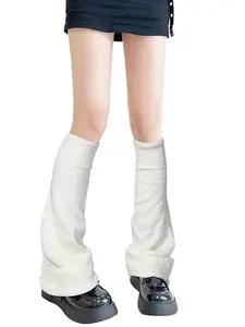 Long Leg Warmers, Knitted Winter Thermal Legwarmers Punk Knee High Stockings Boots Cuff Warmer for Women,Girls