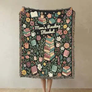 Custom Hand Woven Reading Blanket- Perfect for Book-Loving Moms