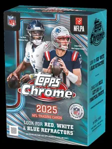 Break #042 on April 15th at 8:00 EST: Pick Your Team (PYT), 4 x 2025 Topps Chrome Value Boxes, Officially Licensed Football Cards