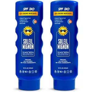 Sunscreen Flask 2-Pack (10oz Each) Hidden Alcohol Flask for Cruise, Beach & Travel Leak Proof Sunscreen Bottle with Funnel & 100 Seals Discreet Liquor Flask