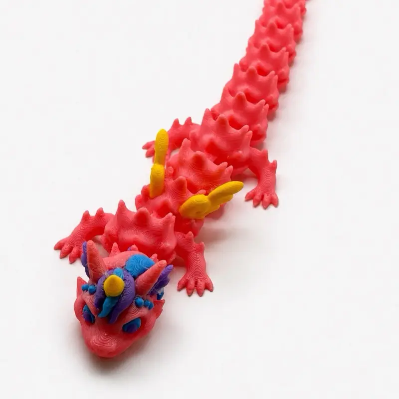 Articulated Fantasy Unicorn Dragon 3D Printed Fidget Toy | Flexible Poseable Sensory Dragon