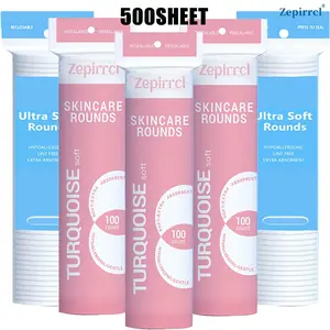 500SHEET disposable high-quality facial cleansing puff makeup remover pad, soft and multi-purpose, suitable for daily cleaning, makeup removal, and skin care, 2.35"×2.35"