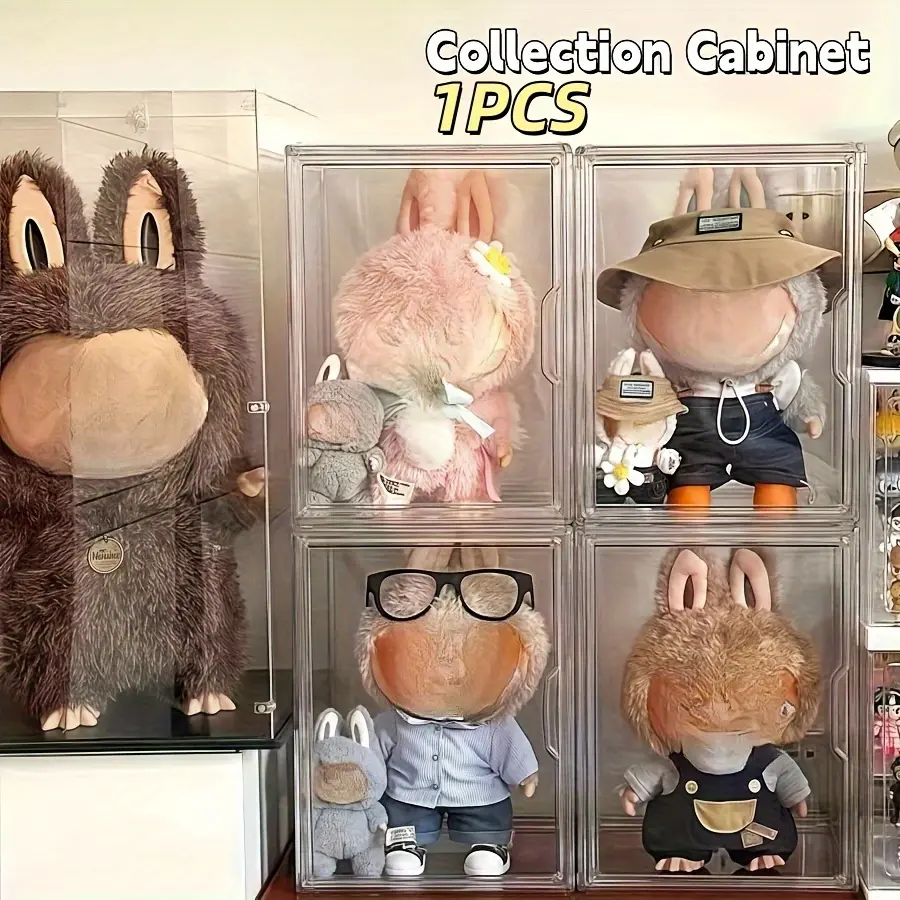 Transparent Acrylic Doll Case for LABUBU & Zimomo - 23.6