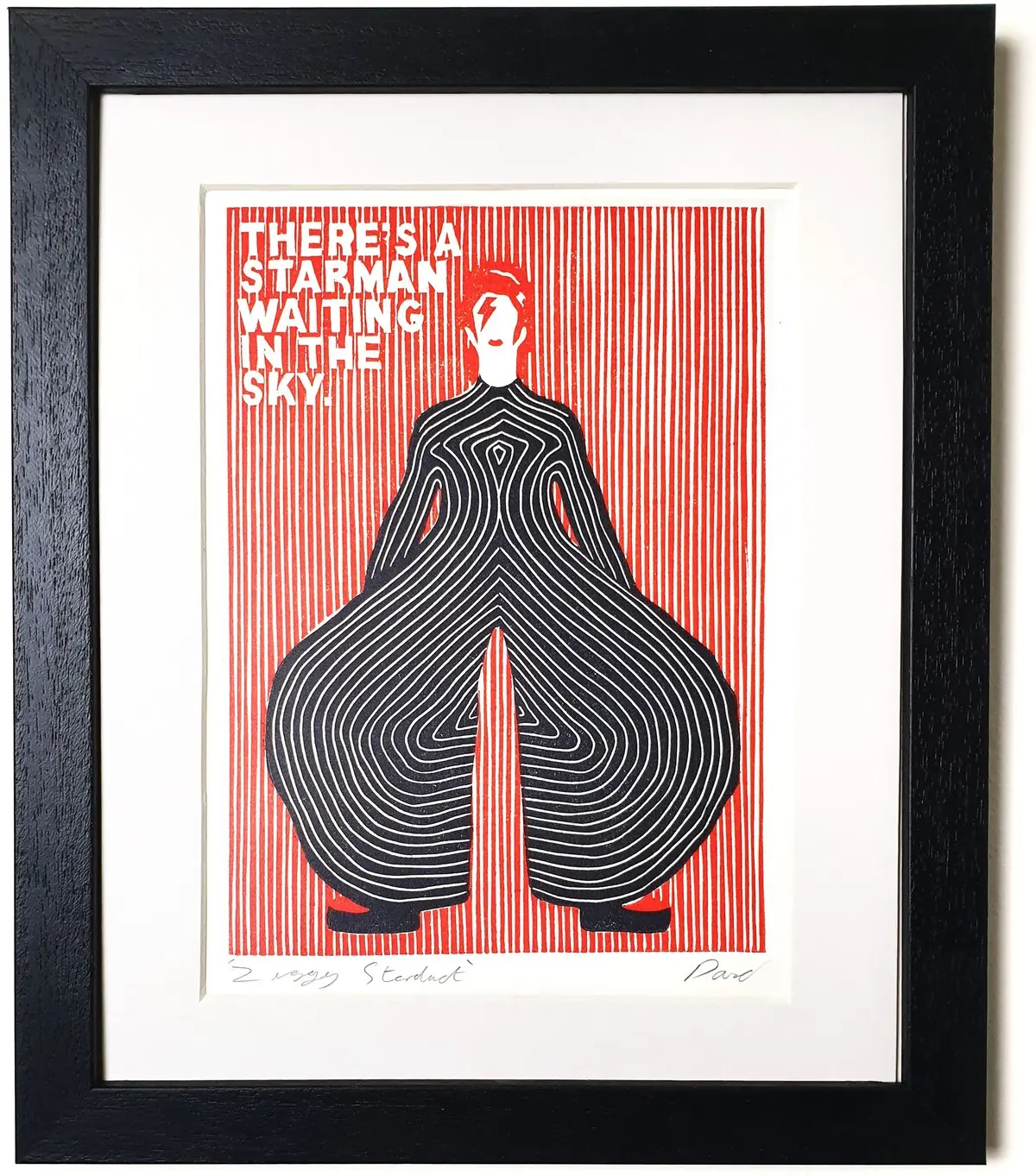 David Bowie Original Lino Poster