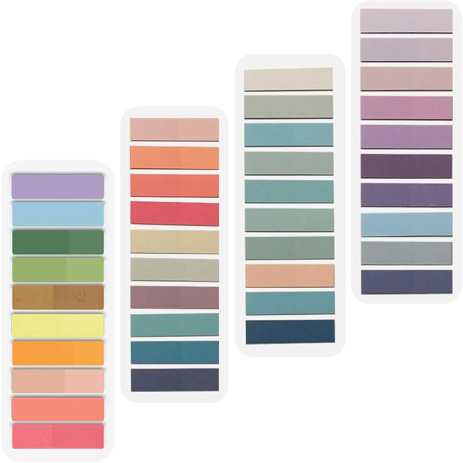 800pcs Multi-Colored Book Tabs (4 Sets, 1.73x0.43in) - Writable Repositionable Office Supplies Labels, Book Accessories for Marking, Classifying Documents, Easy to Stick & Remove
