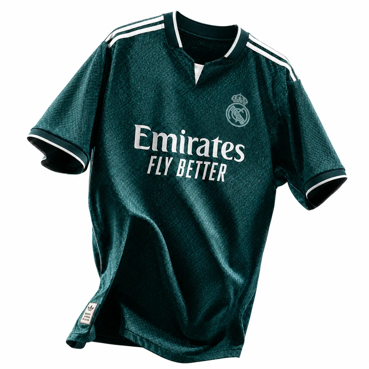 Dark Emerald Green Away Jersey 26 27 – Geometric Football Shirt, Unisex Breathable Fan Top, Lightweight Quick Dry Athletic Soccer Jersey for Men & Women