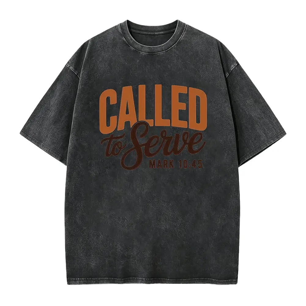 Men's & Women's Called to Serve T-Shirt Mark 1045A - Religious Apparel Suitable for Holidays, Church Events, Casual Attire, Round Neck Casual Tee with Mark, Machine Washable Gift for