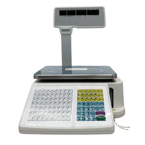 Yokoma 15kg 110V Digital Price Computing Scale Thermal Printer - Commercial Weighing Scale with Thermal Print, Ideal for Retail and Supermarket