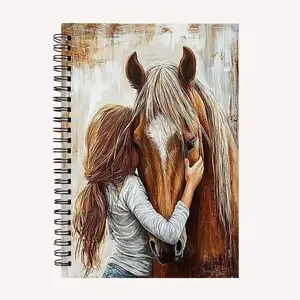New Best-Selling A5 Equestrian Notebook, 100 Pages Sketchbook Spiral Bound Diary Book, Ideal for Horse Enthusiasts