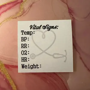 Vital Signs Sticky Notes w/ weight!