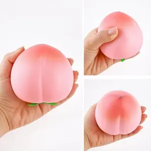 Peach Slime Squishies Toy, Super Soft ASMR Fidget Toy, TikTok Viral Stress Relief Gift for Kids