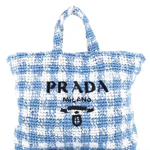 Pre-owned PRADA Raffia Tote Bags REBAG Logo Tote Large by Rebag