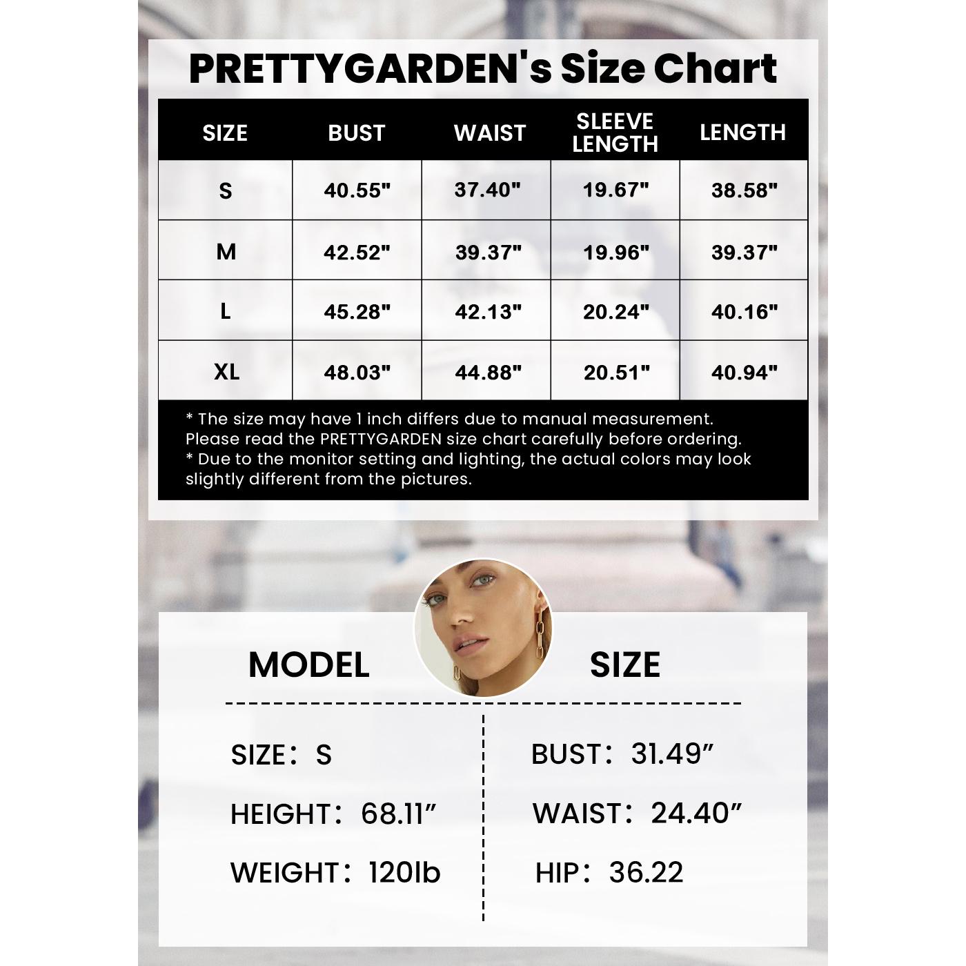 PrettyGarden Women's Plaid Shacket Long Sleeve Button Up Flannel Shirt