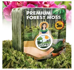 DUSPRO Dried Moss for Potted Plants, Forest Orchid Moss for Potting Mix, Sphagnum Potting Moss for Plants Indoor, Real Moss Soil Cover for Houseplant (5 OZ)