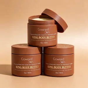 Crowned Skin King Warm Sandalwood Musk Body Butter, Organic Shea & Mango Butter Blend Deeply Moisturizes All Skin Types