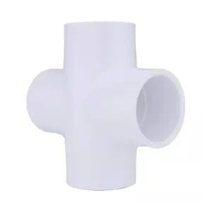 Charlotte Pipe Schedule 40 3/4 in. Slip X 3/4 in. D Slip PVC Cross – Heavy Duty Plumbing Fitting