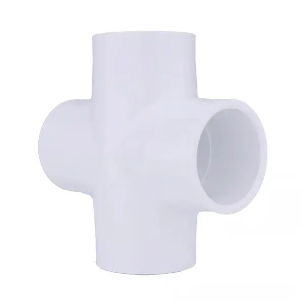 Charlotte Pipe Schedule 40 3/4 in. Slip X 3/4 in. D Slip PVC Cross – Heavy Duty Plumbing Fitting
