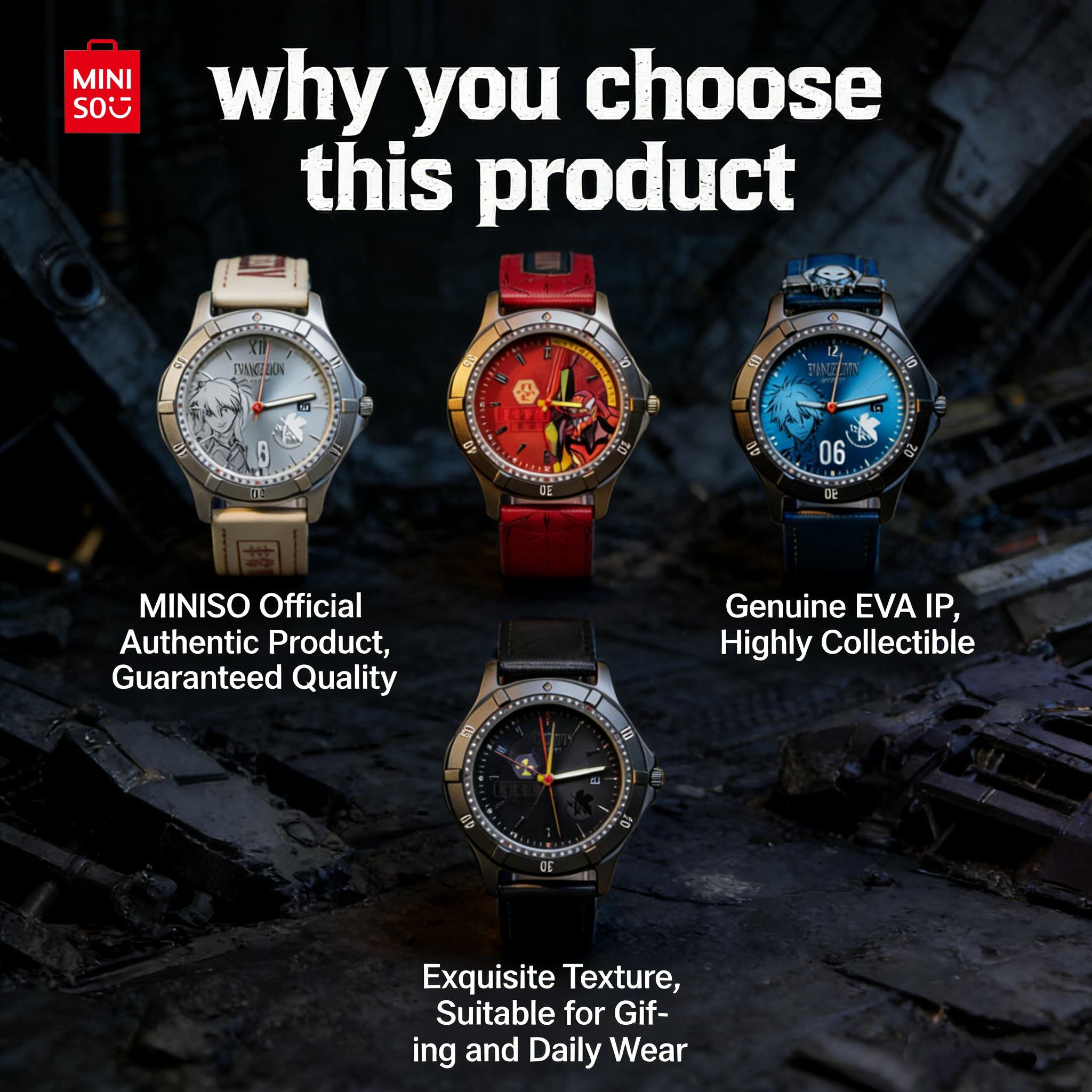 EVANGELION Time Instrumentality Project Watch Anime Wristwatch for Fans & Collectors Daily Wear, Cosplay, Desk Display & Gift EVANGELION Time Instrumentality Project Watch Anime Wristwatch for Fans & Collectors Daily Wear, Cosplay, Desk Display & Gift