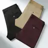 Three-pieces Men's New Loose Classic Straight Leg Elastic Solid Color Formal Pants, Anti-Wrinkle Comfortable Business Casual Trousers for All Seasons