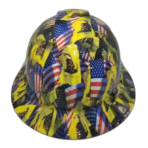 Gadsden Don't Tread On Me Flag - Custom Hydro Dipped Full Brim Hard Hat