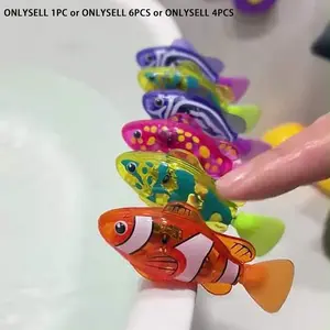 Light-Sensing Robotic Pet Clownfish, Realistic Aquatic Electric Swimming Fish, Aquarium Decoration, Cat-Teasing Robotic Fish, Artificial Lure for Sea Fishing, Battery, Movement