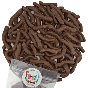 FirstChoiceCandy  Dark Chocolate Gummy Worms 1 pound bag