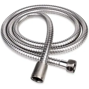98" Brushed Nickel Shower Hose Replacement Handheld Kink Free Stainless Steel Shower Head Wand Hose Extension Extra Long with Brass Insert and Nut, Durable & Flexible for Pet Bathing Cleaning